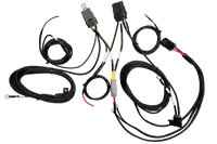 Wiring harness with connectors on a transparent background