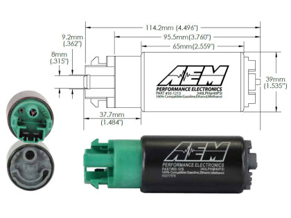 AEM 340 E85 Hi Flow Fuel Pump